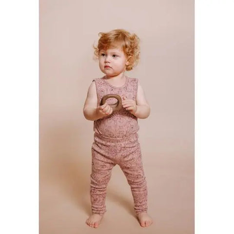 Baby Paula Leggings aus Wolle Woodrose - Zirkuss