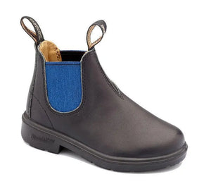 Blundstone Schuhe Leder KIDS Schwarz/Blau - Zirkuss