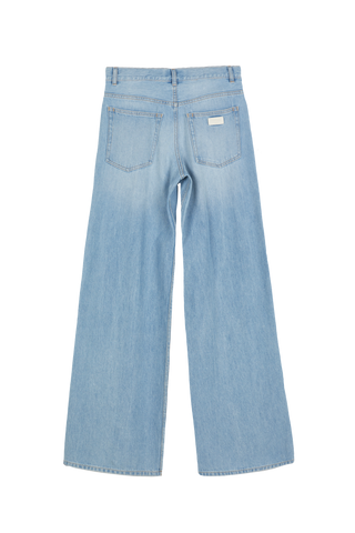 APRIL Blau gebleicht - Weite Loose Fit Jeans