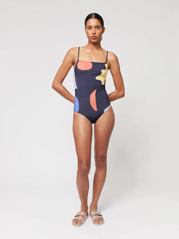 Summer Night Landscape Print Swimsuit Woman